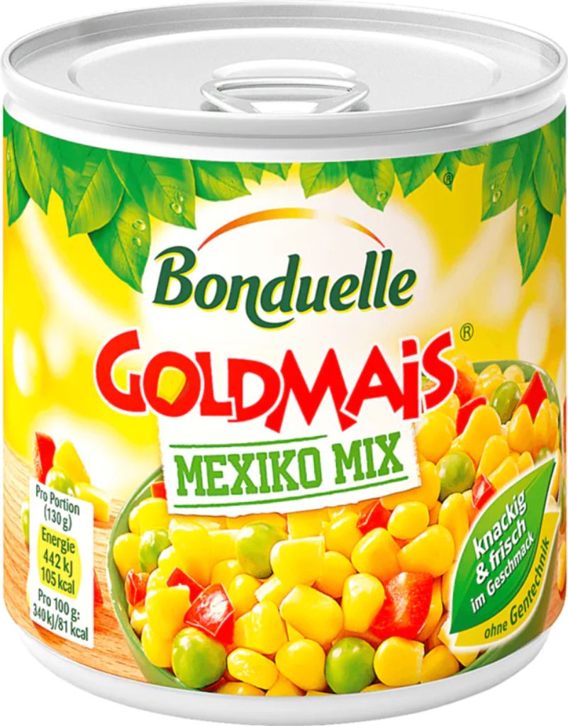 Bonduelle Mexiko Mix Gemüse aus Erbsen Mais und Paprika 425ml