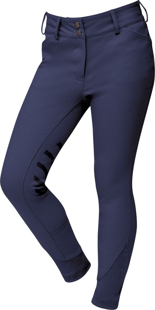 Dublin Kinder Prime Gel Knie Patch Reithose WB541 (140) (Marineblau)