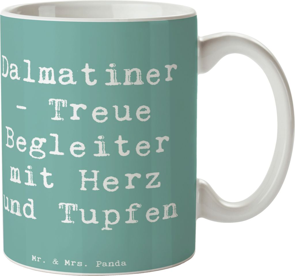 Mr. & Mrs. Panda Kaffeetasse Spruch Dalmatiner Herz - Produktbild 