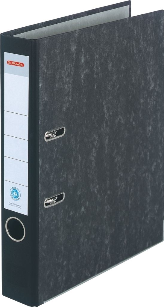 Ordner A4 maX.file nature Wolkenmarmor 50mm schwarz Packung mit 25 Stück