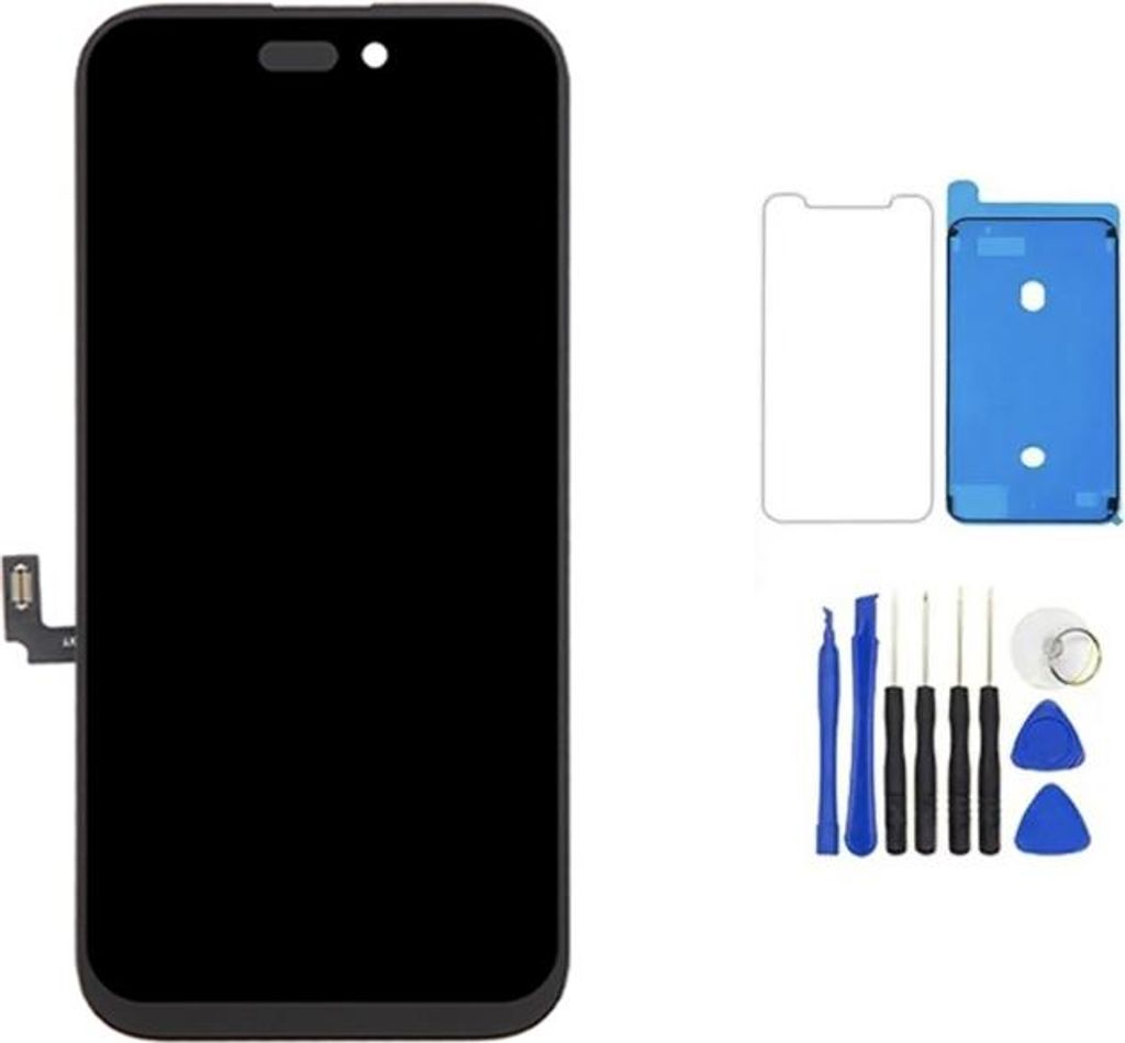 LCD für iPhone 16 Soft OLED Display Retina Touchscreen Bildschirm Schutzglas