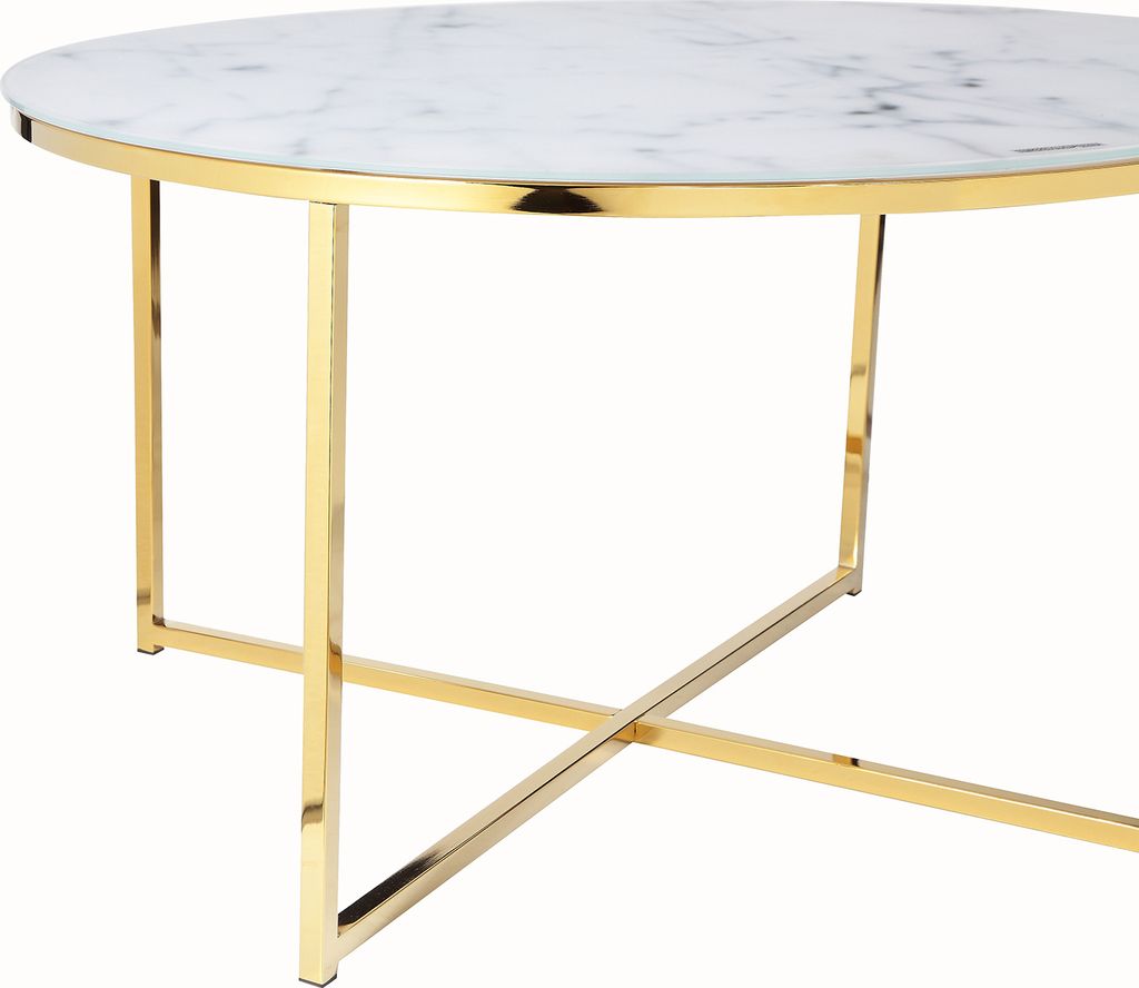 SalesFever Couchtisch 80 cm | Glasplatte foliert in Produktbild 4