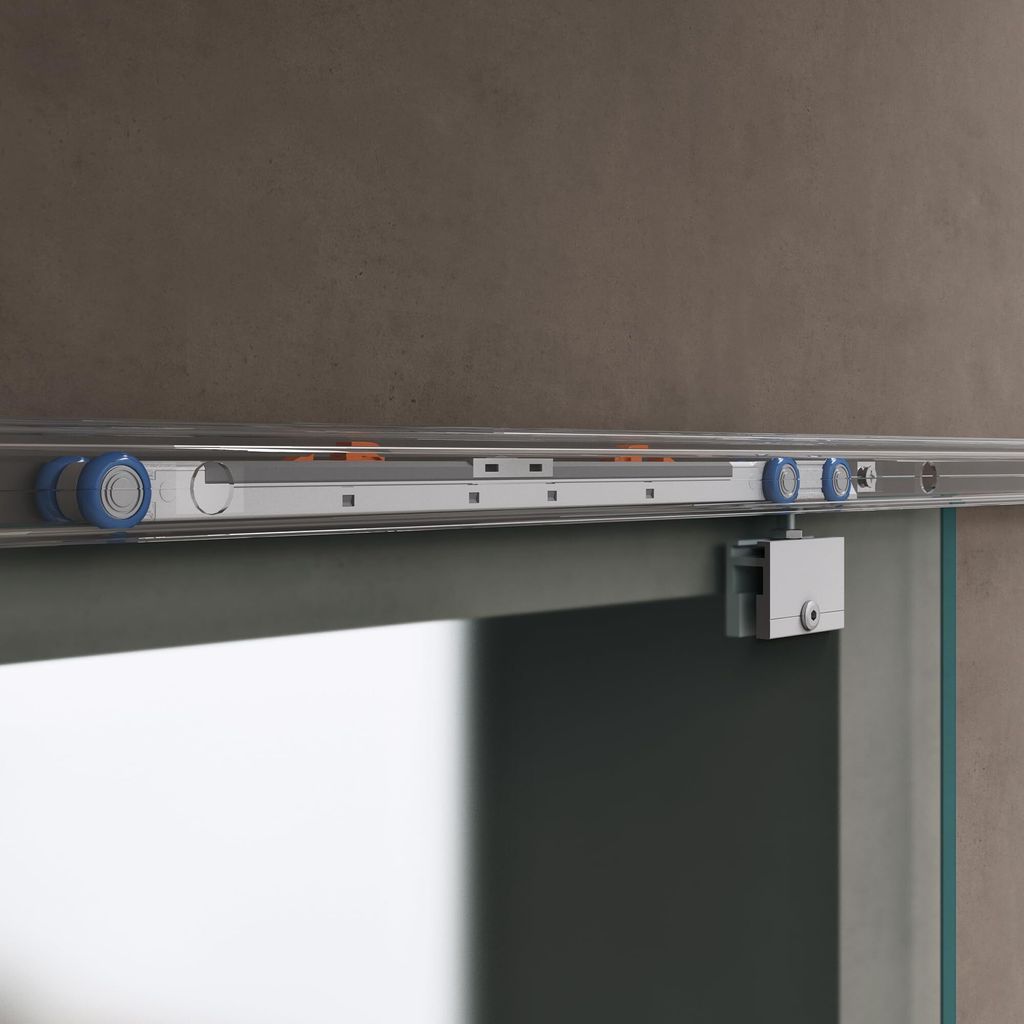 doporro Glasschiebetür komplettset 77,5 x 205cm Schiebetür Produktbild 3