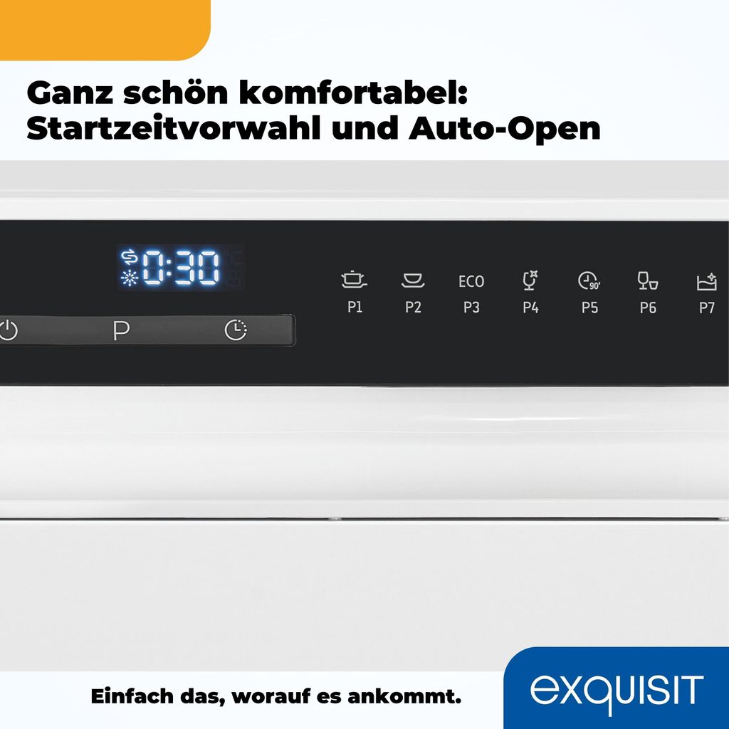 Exquisit Geschirrspüler GSP508-030D weiss | Spülmaschine 55 Produktbild 7