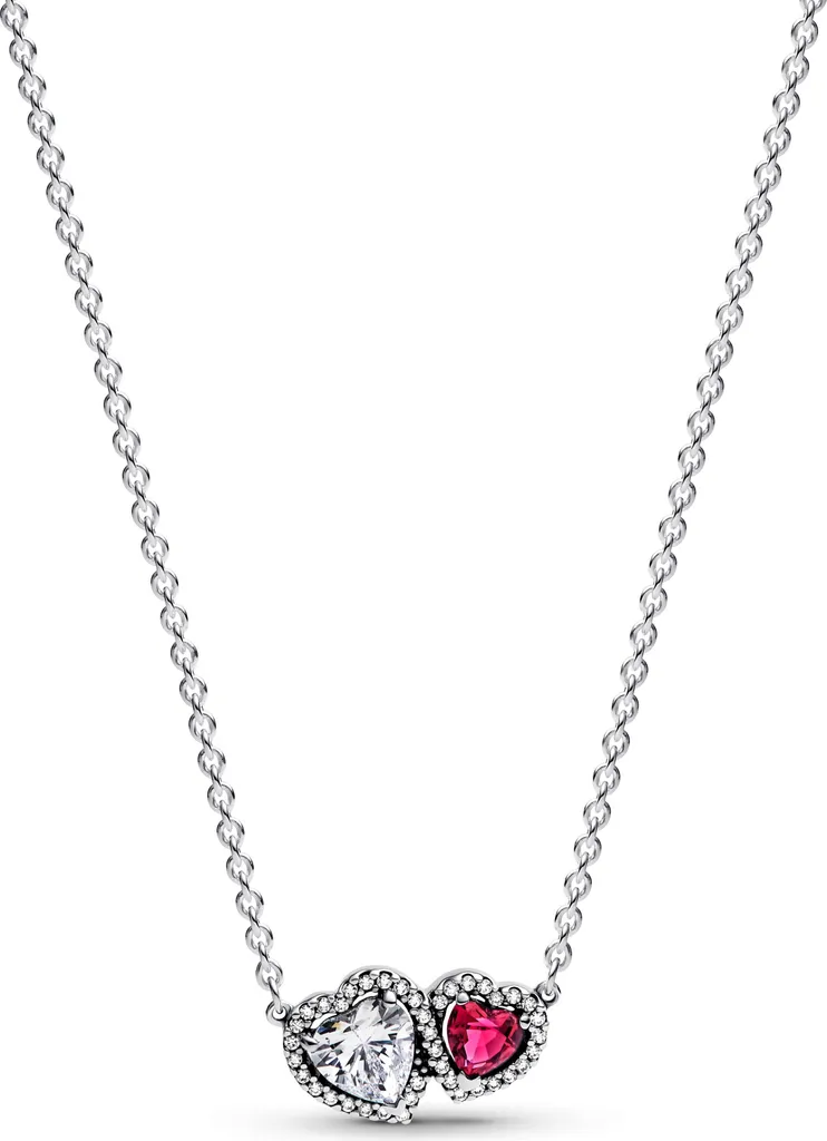 Pandora Halo Hearts Necklace 393632C01-45 - Gioiello Donna Elegante
