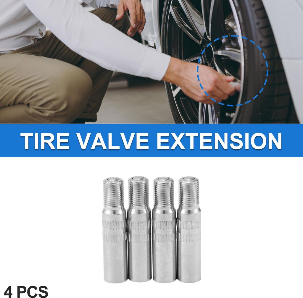 4 Pcs 39Mm Pneu Valve Extension Universel Cuivre 180 Degrés Image du produit 