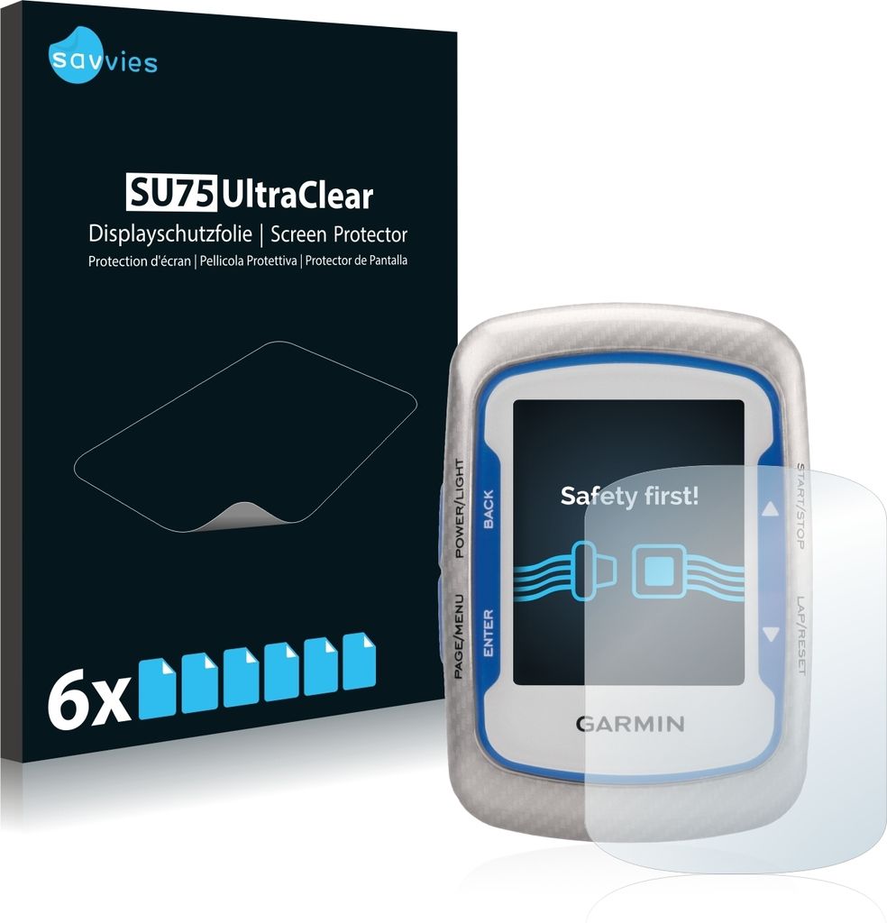 6x Für Garmin Edge 500 Schutzfolie Savvies Displayschutz Display Schutz Folie Klar Transparent