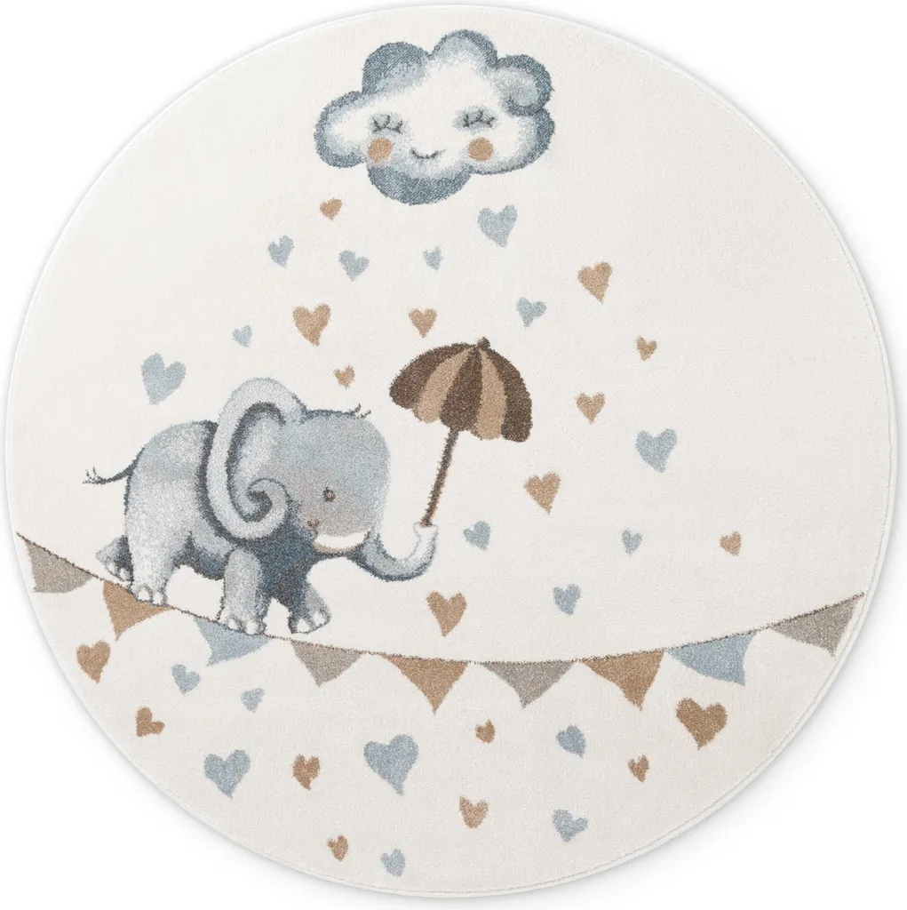 Grand Tapis de Jeu Rond 160cm Villeroy & Boch pour Chambre Bébé et Enfant