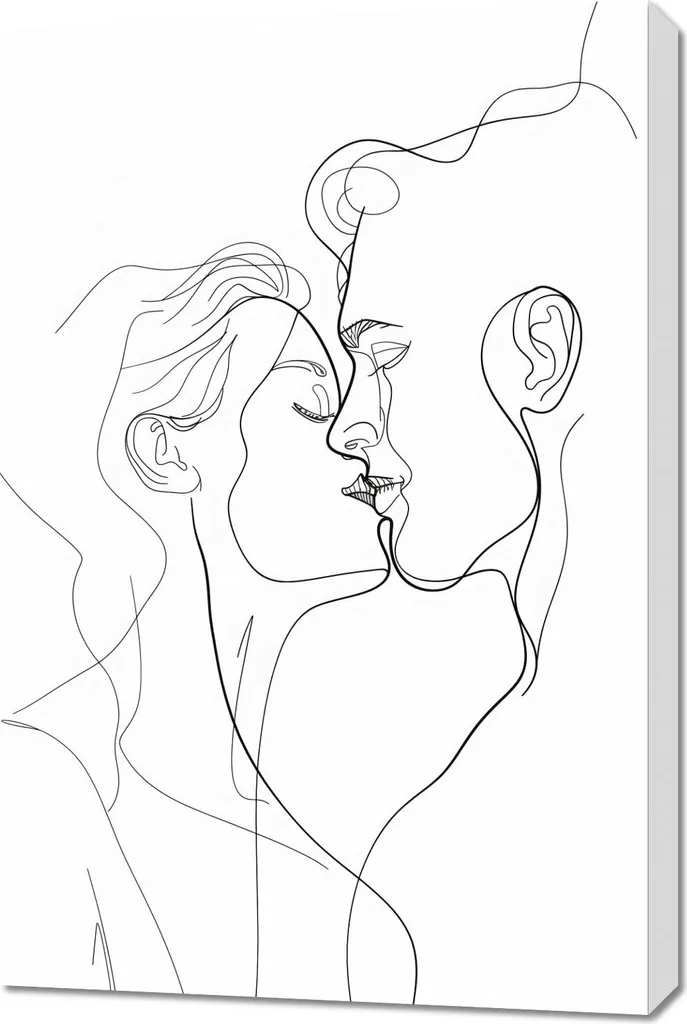 Quadro 60x90 cm Intreccio di linee e amore