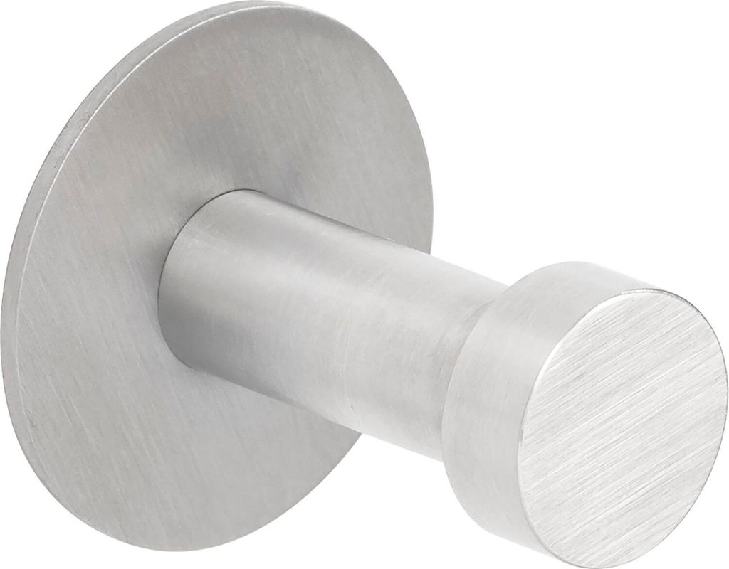 Alles im Griff Wandhaken Pirwa 1 - Kleiderhaken Wand einzeln - Garderobenhaken mit Grundplatte Tiefe 32mm, Edelstahl gebürstet