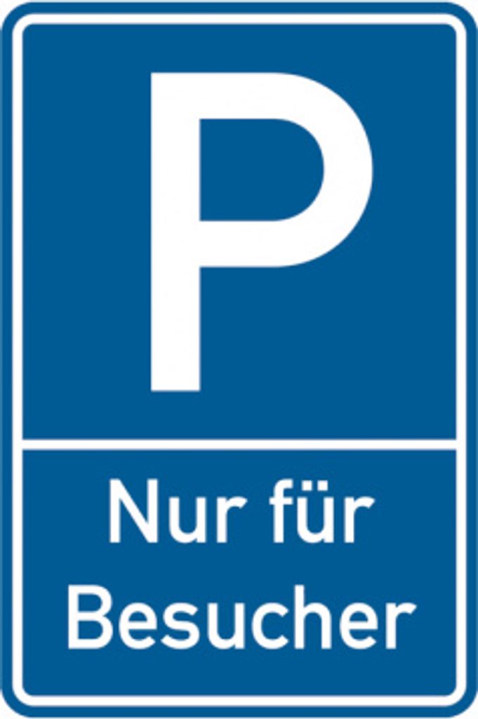 Dreifke Parkplatzschild, Nur für Besucher, 600x400mm, Alu geprägt, Alu geprä...