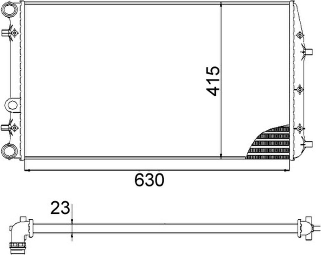 Mahle Motorkühler für Seat Skoda VW