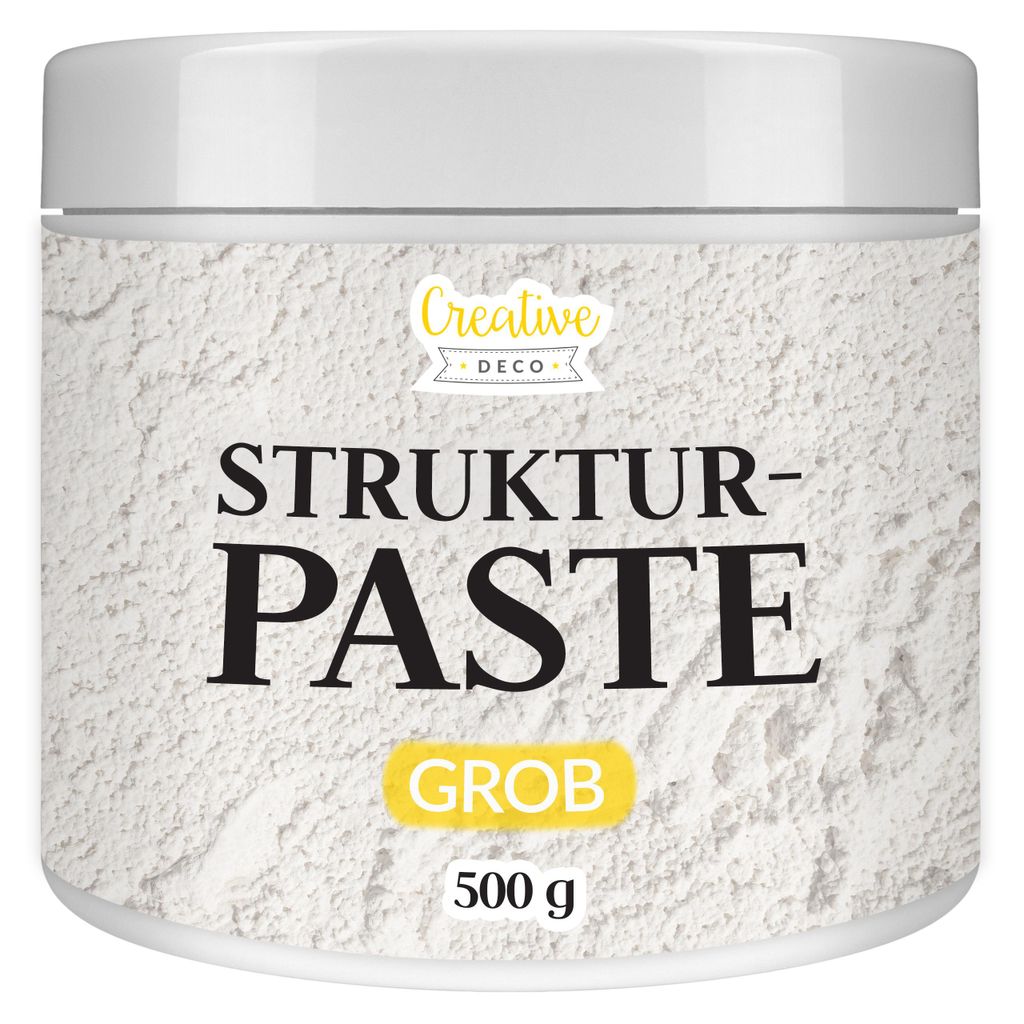 Creative Deco Strukturpaste Grob 500 g | Weiße Produktbild 