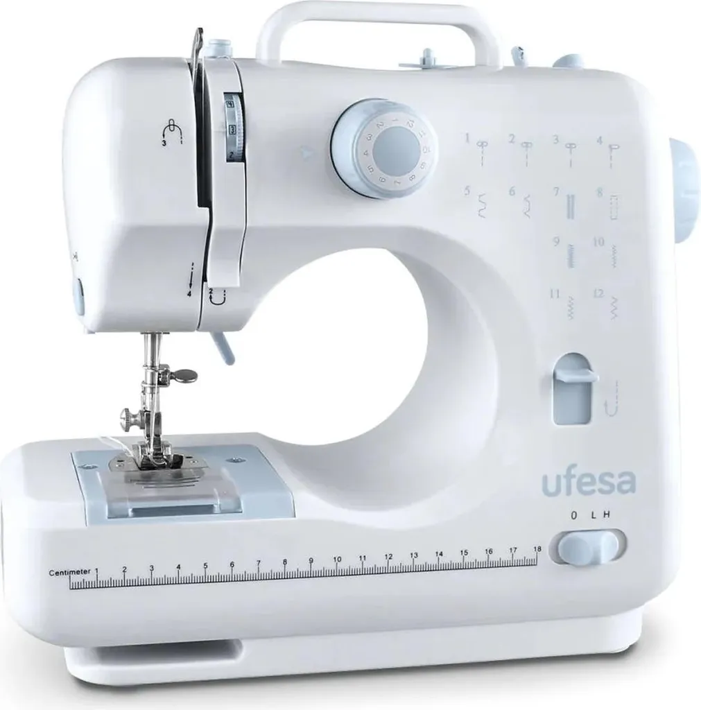 Ufesa SW1201 Machine à Coudre 1 Point Électrique 6V Ergonomique Bleue