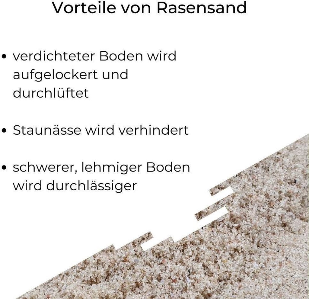 Rasensand Gartensand 25 kg Rasenpflege Quarzsand Grassand Produktbild 5