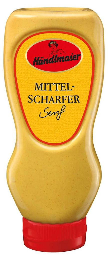 Händlmaier średnio ostra musztarda w butelce Vegan 400ml Zdjęcie produktu 