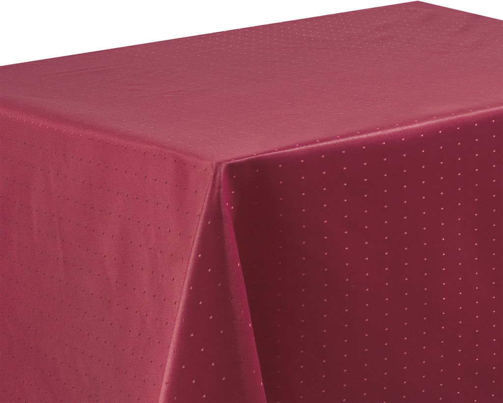 Tischdecke Punkte 130x300 Bordeaux eckig fleckenabweisend bügelfrei Tischwäsche Mitteldecke pflegeleicht