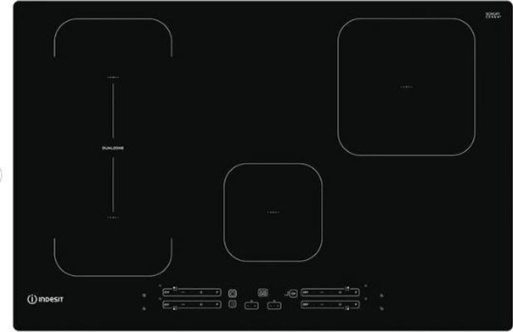 Indesit IB 21B77 NE Einbaukochfeld / 77cm / Induktion / 4 Brenner / schwarz