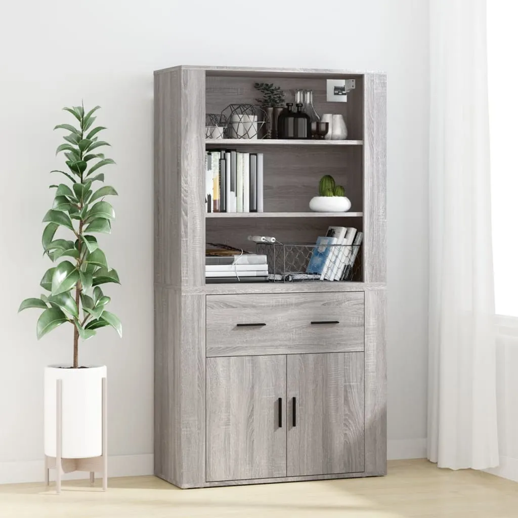 Novità! Armadio Muro 80cm Grigio Sonoma Best Möbel Cloris - Spazio Extra - 6