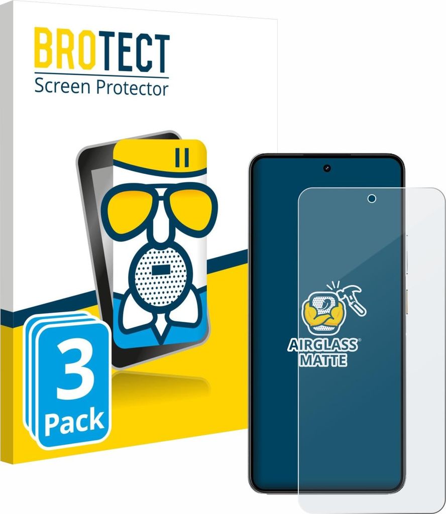 3x BROTECT Entspiegelungs Schutzglas für realme P3 5G Schutzfolie Panzer Folie Glas Display Schutz matt