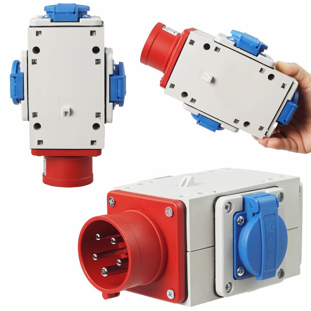 Adapter Stromverteiler Kraftstrom Baustrom Verteiler CEE Produktbild 