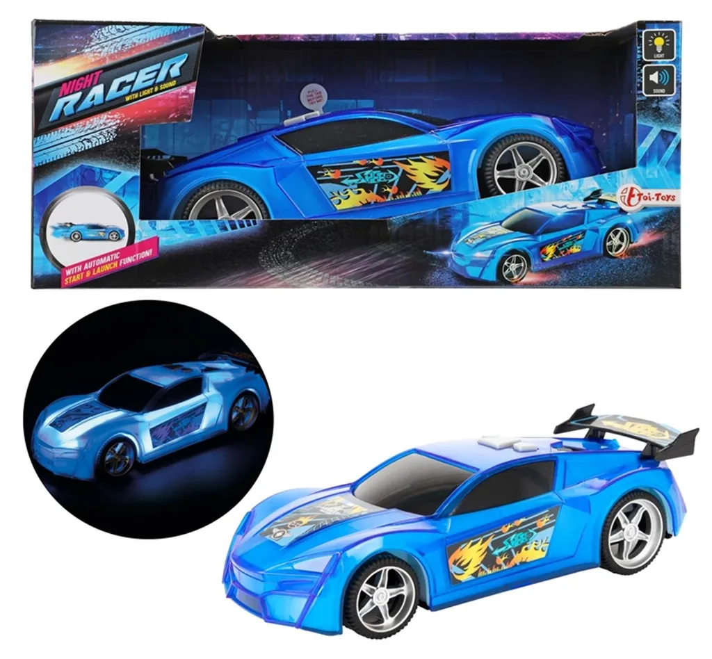 Voiture de Rallye Toi-Toys Bleue Résistante pour Jeu Sans Casse L-G