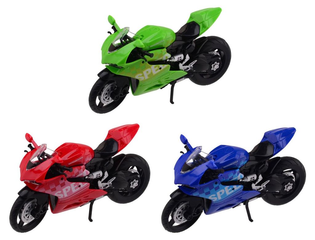 Motocykl wyścigowy Johntoy w pudełku 3 szt Zdjęcie produktu 