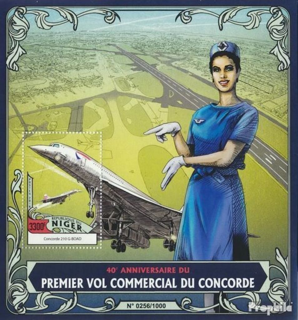 Briefmarken Niger 2016 Mi Block 519 (kompl. Ausg.) postfrisch Concorde