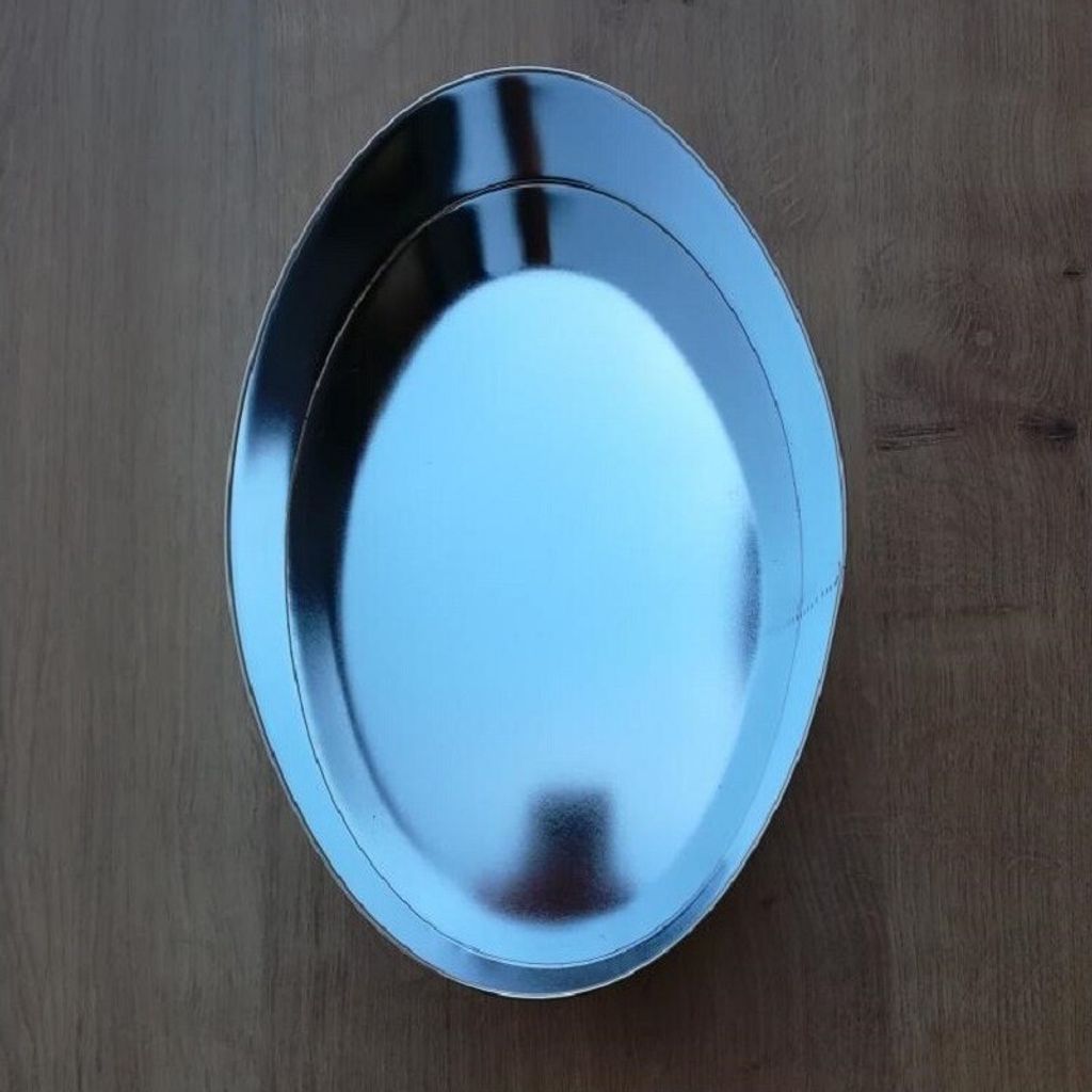 Backform - mittel Oval Felcman Material:: Metal, Farbe:: Silber, Geschirrspülmaschine:: Nein