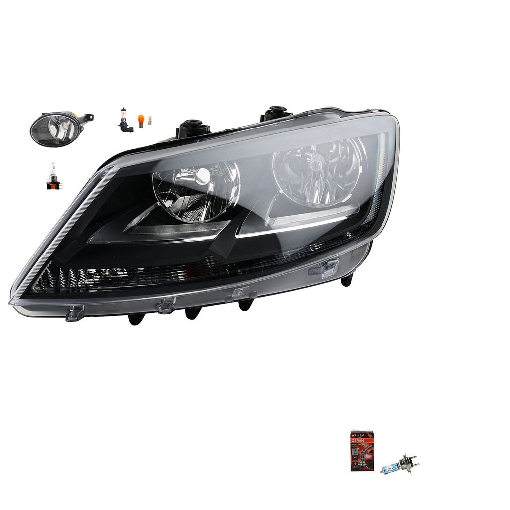 Johns, Scheinwerfer + Osram Night Breaker Laser passend für Seat Alhambra 7N Li. 7N5941005 5K0941699F 5K0941699