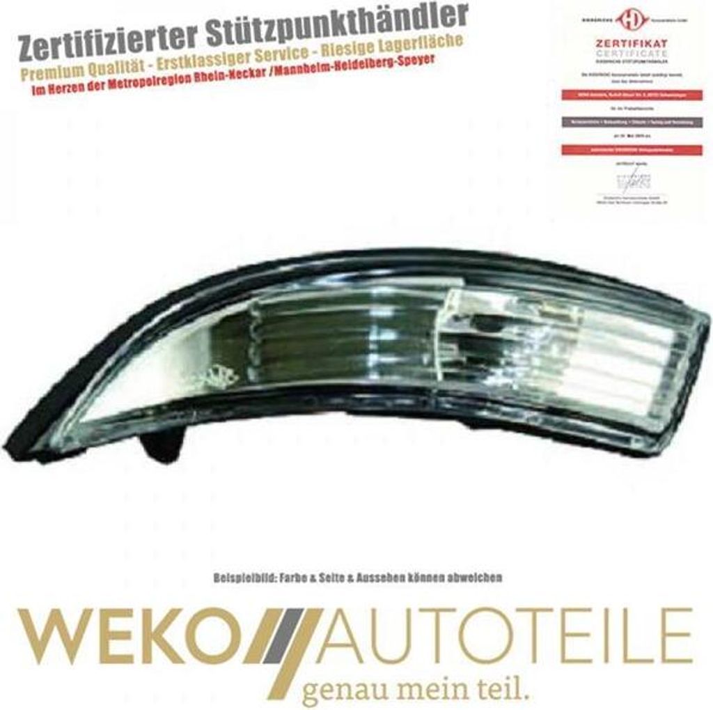 Diederichs Spiegel mit Lampe li. Fiesta, 08->> ohne Leuchtmittel