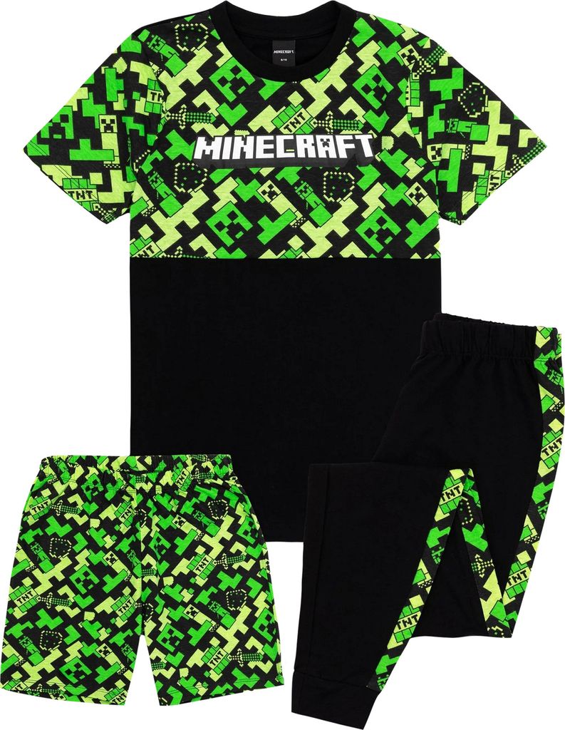 Minecraft - Schlafanzug mit Shorts für Kinder NS7115 Produktbild 