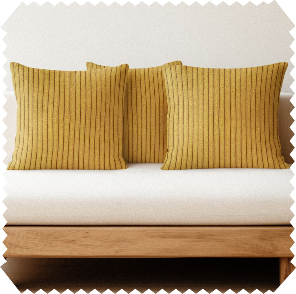 novely 3er Set Dekokissen PORTO Cord-Optik Kissen Sofakissen Zierkissen Kissenbezug 40x40cm Füllung Wohnzimmer - Farbe: 43 Sonnengelb | Ausführ...