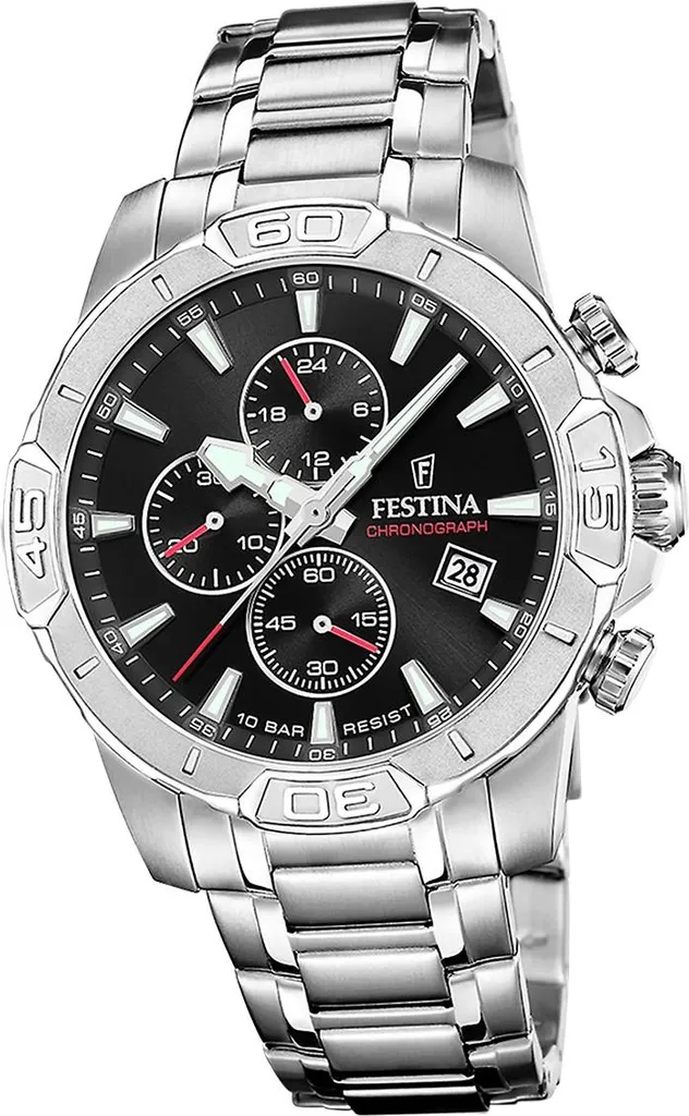 Festina orologio da uomo Timeless Chronograph acciaio inossidabile argento D2UF20704/3