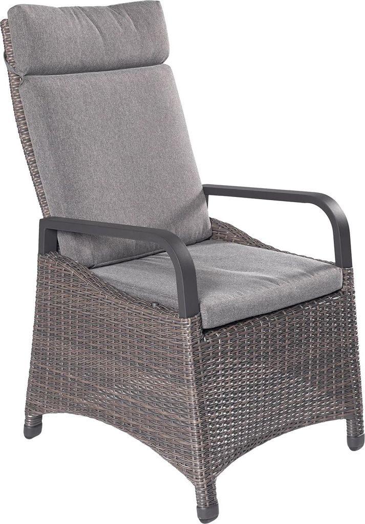 LC Garden »Komido« Gartenstuhl Polyrattan/Aluminium Positionsstuhl verstellbar