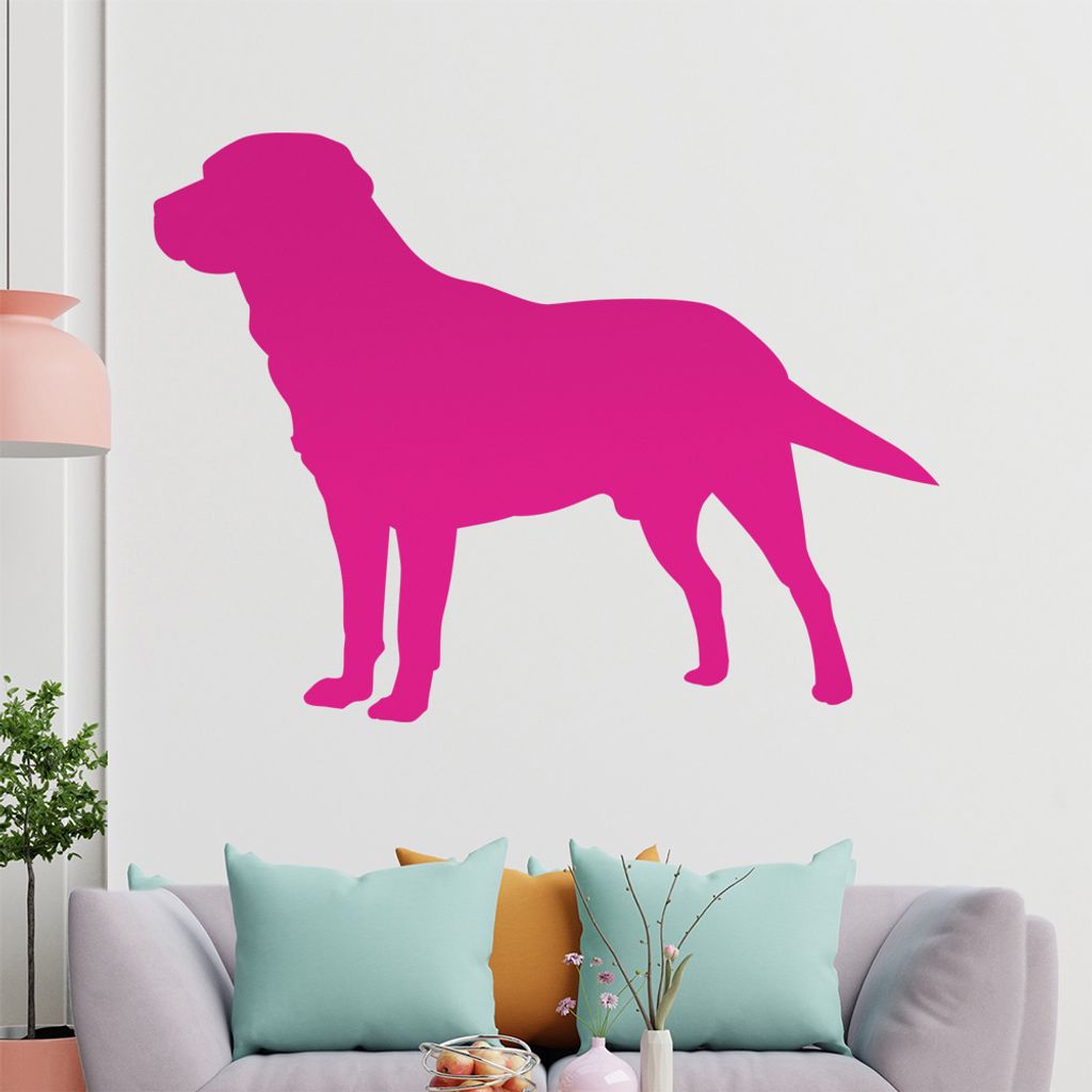 KIWISTAR Labrador Silouhette Wandtattoo in 6 Größen - Wandaufkleber Wall Sticker - Dekoration, Küche, Wohnzimmer, Schlafzimmer, Badezimmer