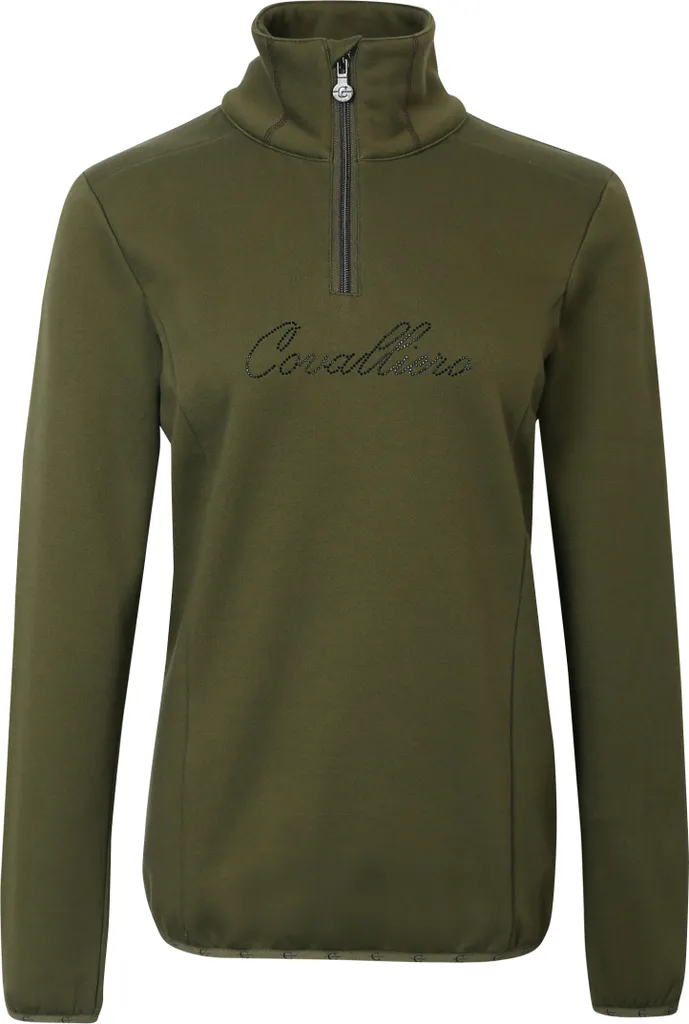 Sweat femme Covalliero anti-froid kaki taille M pour cavalière