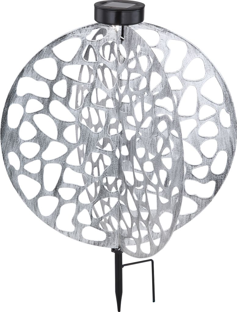Globo Lighting Solarleuchte Metall silberfarben, LED