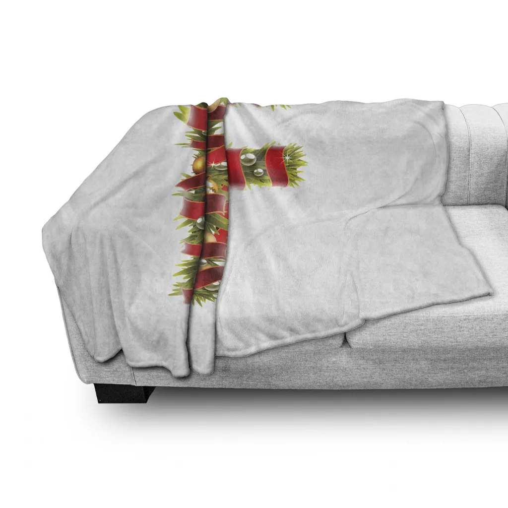 Plaid Natalizio ABAKUHAUS in Flanella Morbida 125x175cm Verde Oliva
