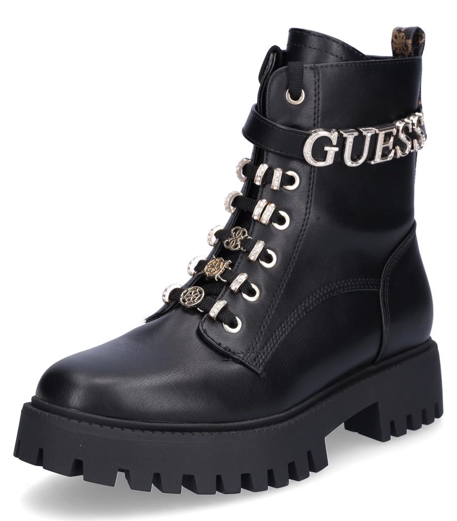 Guess Damen Schnürboot Ficki schwarz Produktbild 