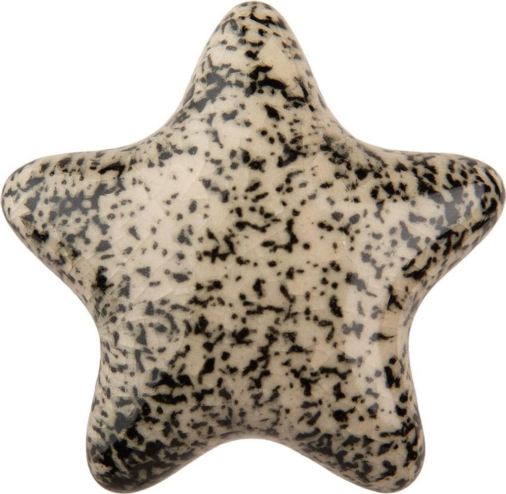 Clayre & Eef Türknauf 4 cm Schwarz Keramik