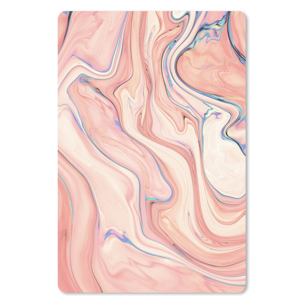 MuchoWow Mauspad Mousepad Marmor - Pastell - Rosa - Blau - Marmoroptik - Abstrakt 18x27 cm - Mousepads - Maus Mat - Pad - Mausunterlage