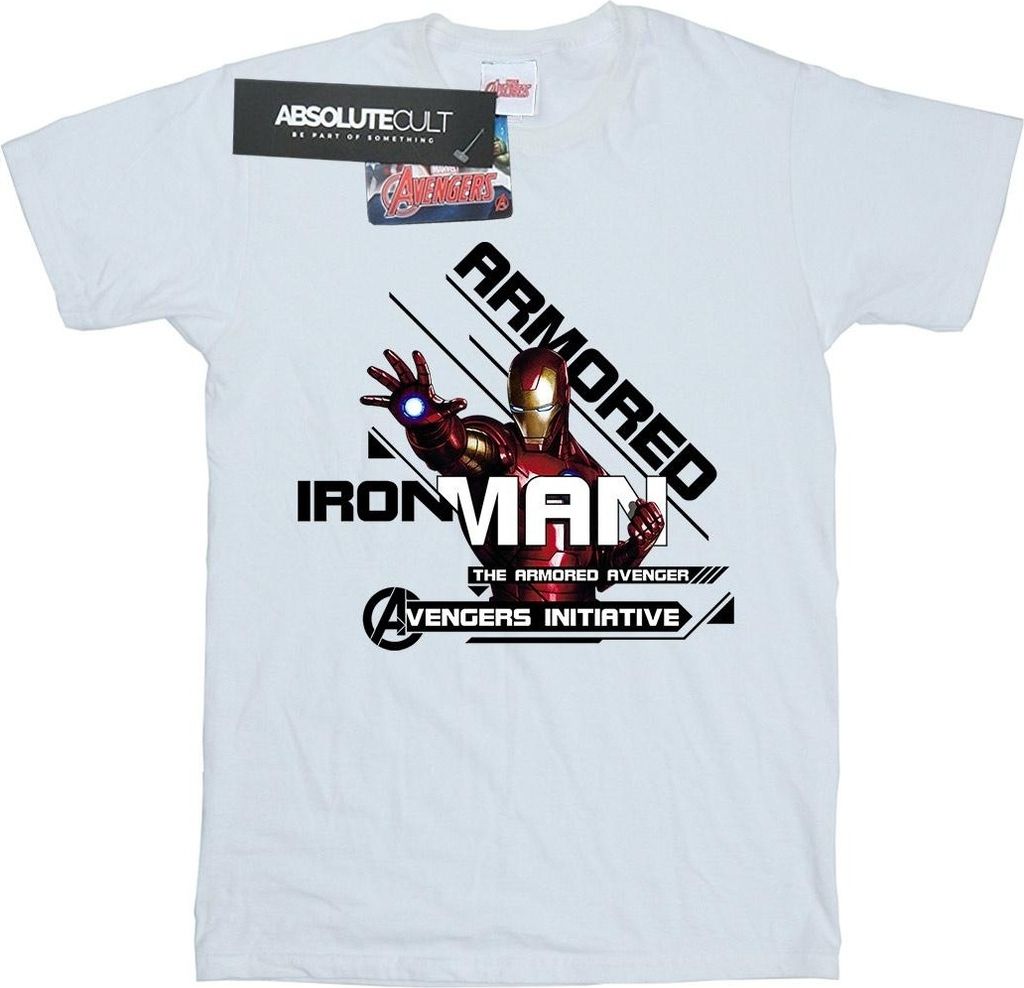 Marvel - "Armored Avenger" T-Shirt für Herren BI5781 (M) (Weiß)