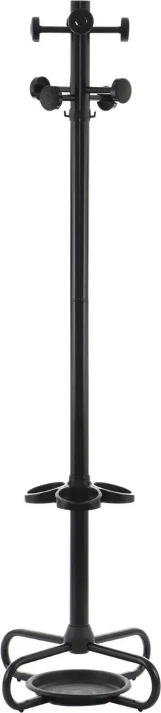 Portant Entrée Métal Noir 173cm - Vestiaire pour Maison ou Bureau