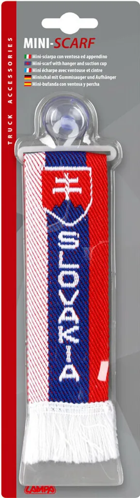 Drapeau de voiture Slovaquie Mini Scarpia Flagge Lampa - Fixation Fenêtre