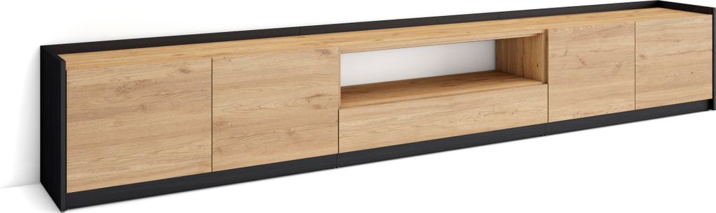 TV-Schrank, Lowboard, 310x37x50cm, Für TV-Geräte bis zu Produktbild 