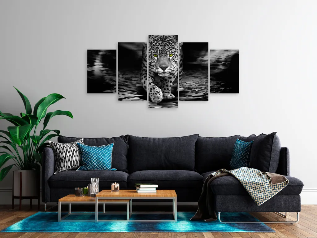 Tableau mural en verre acrylique haute définition pour salon moderne