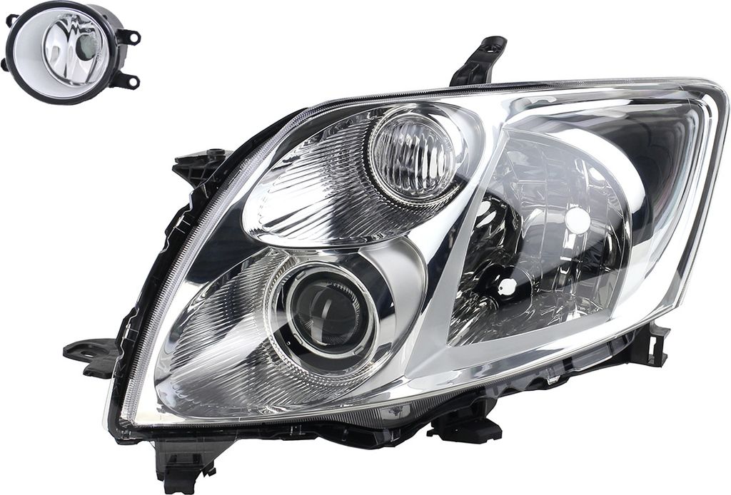 Johns, Scheinwerfer Halogen passend für Toyota Auris 03/2007 -02/10 H11 HB3 Li. + Nebel 8117002460 8117002470 8117002480 8117012A30 8117012C60 812...
