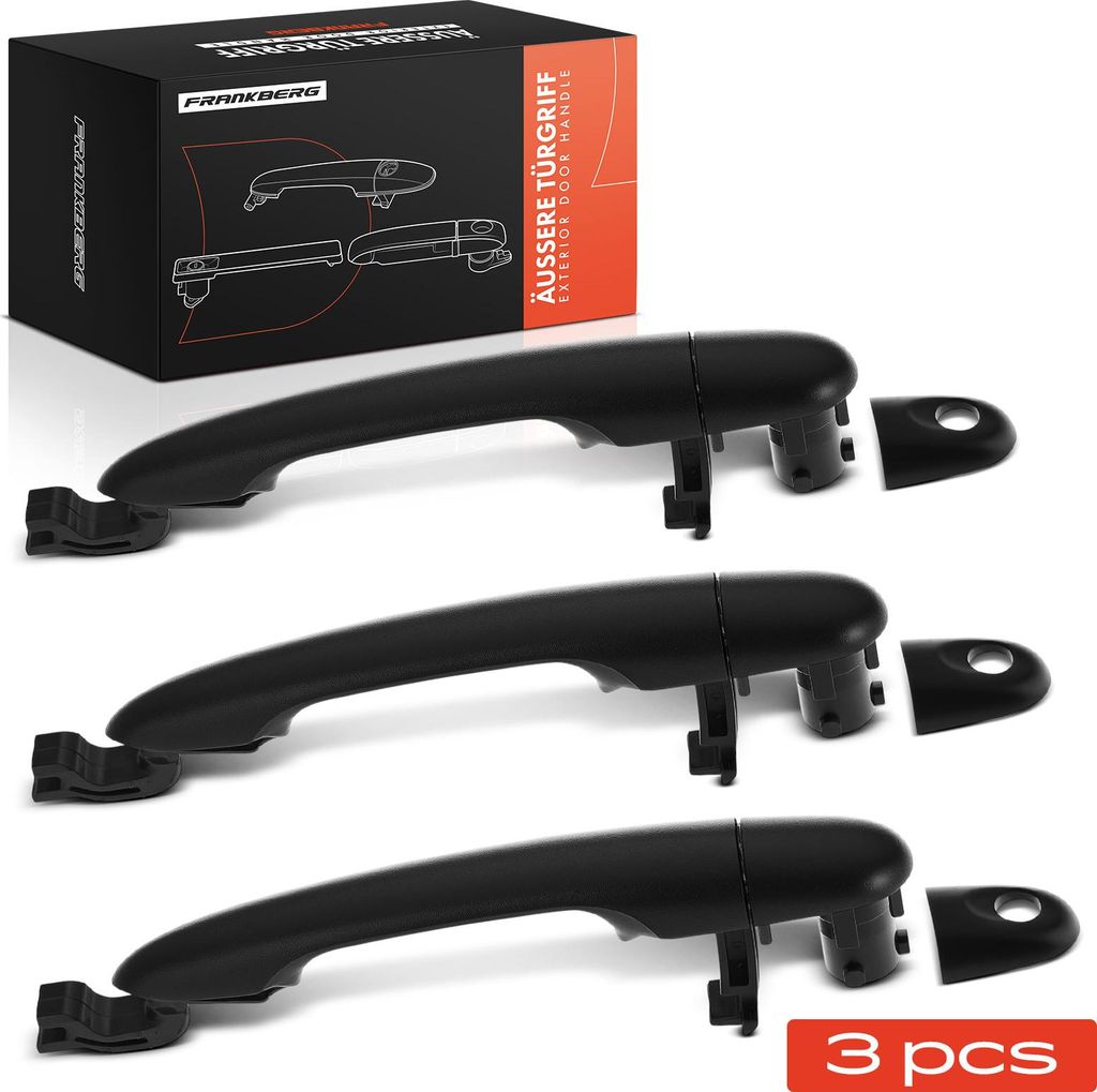 Frankberg 3x Türgriff Vorne und Hinten für Renault Kangoo Be Bop Express Kangoo/Grand 1.5L 1.6L 1.2L Bj ab 2005