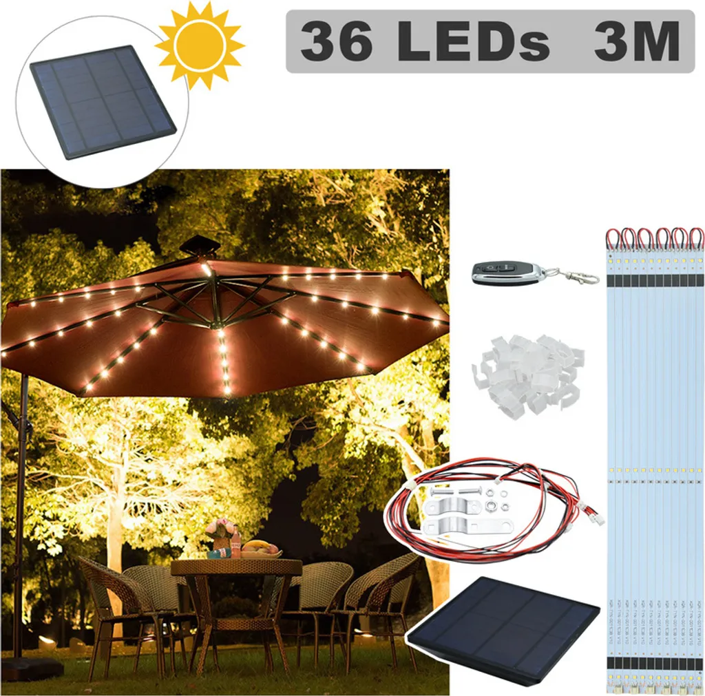 Ombrellone Giardino 3m LED TolleTour Grigio - Sicurezza e Relax
